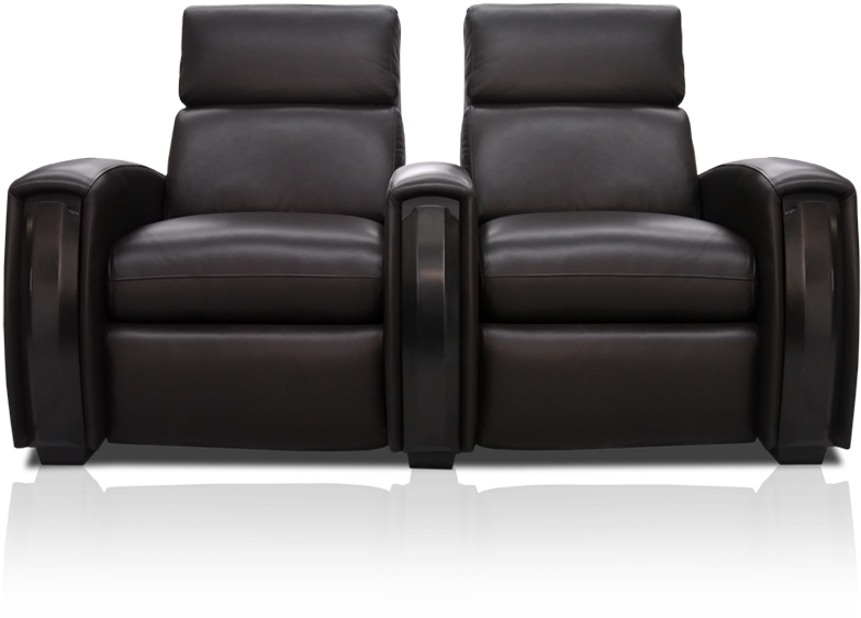 Modern Black Leather Recliner Chairs PNG