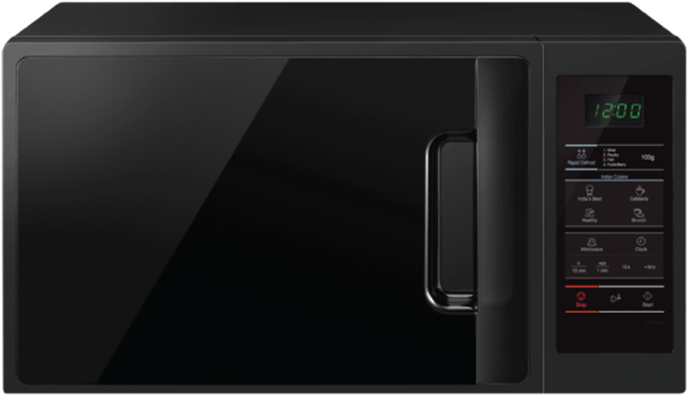 Modern Black Microwave Oven PNG