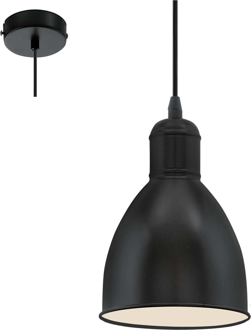 Modern Black Pendant Light PNG