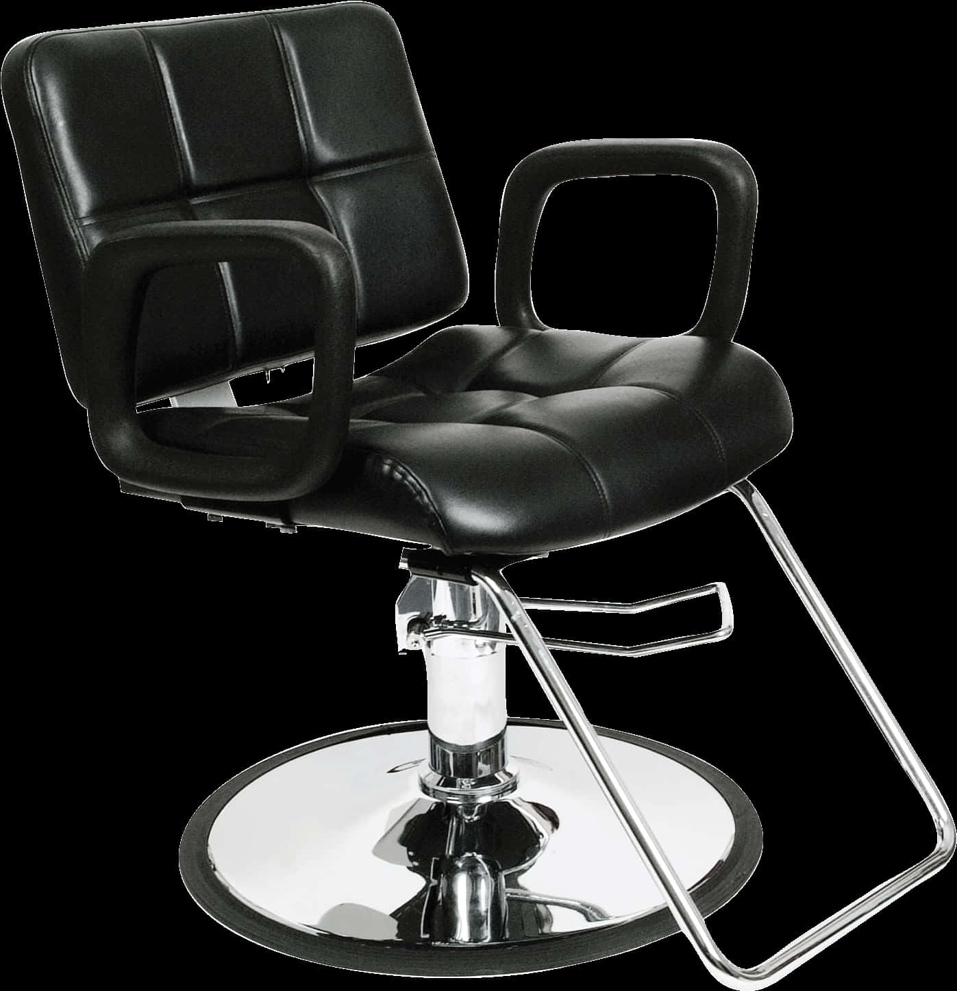 Modern Black Salon Chair PNG