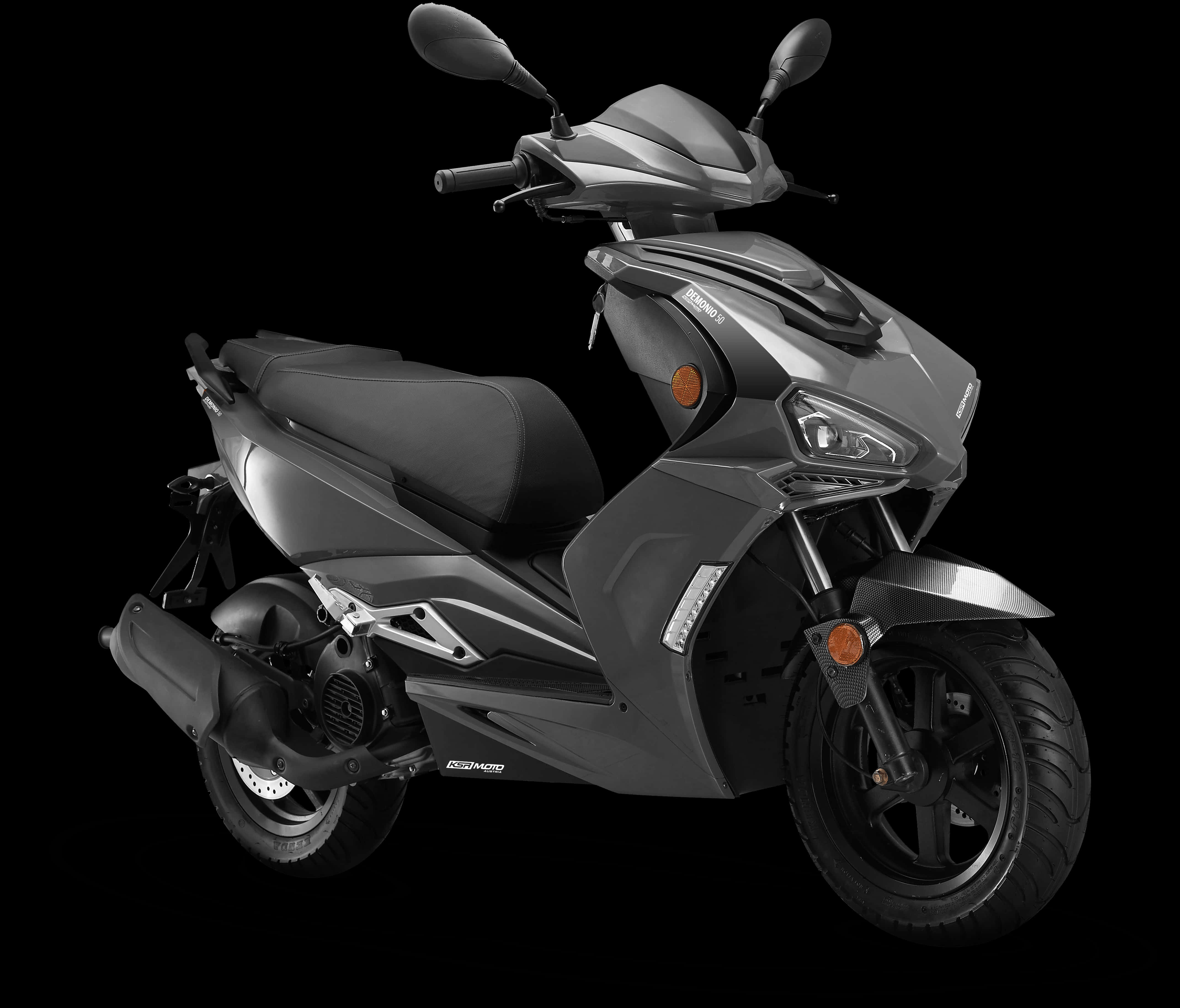 Modern Black Scooter Isolated PNG