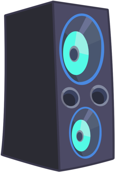 Modern Black Speaker Illustration PNG