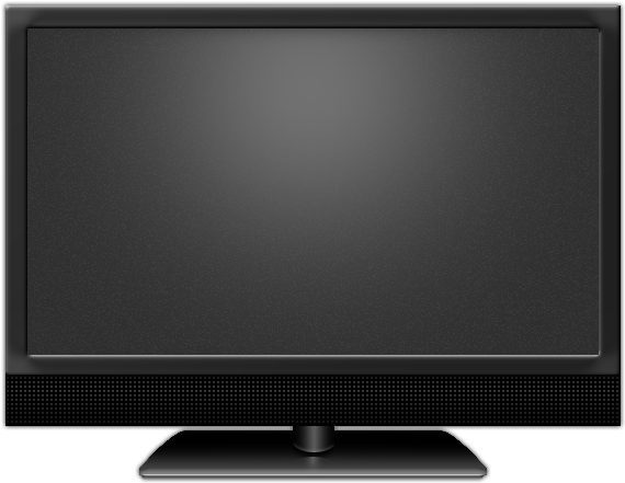 Modern Black Television Display PNG