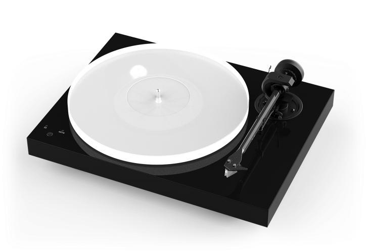 Modern Black Turntablewith White Vinyl PNG