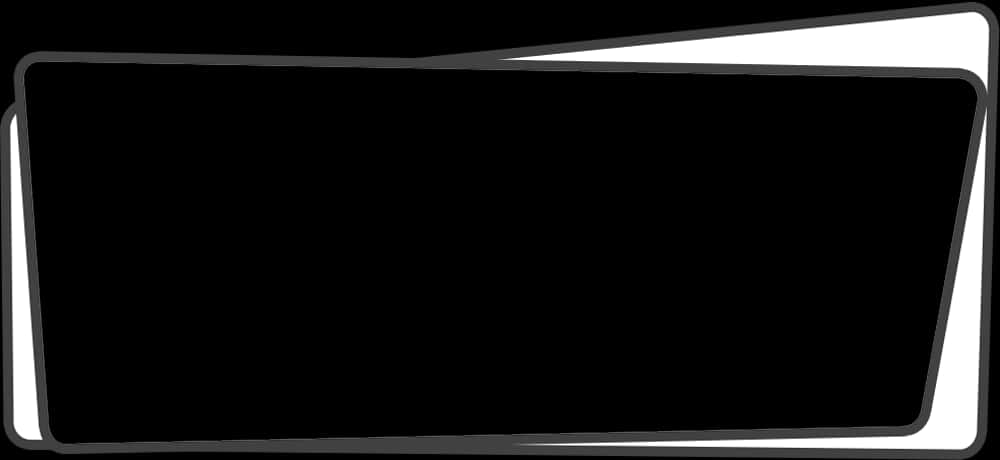 Modern Black White Frame PNG