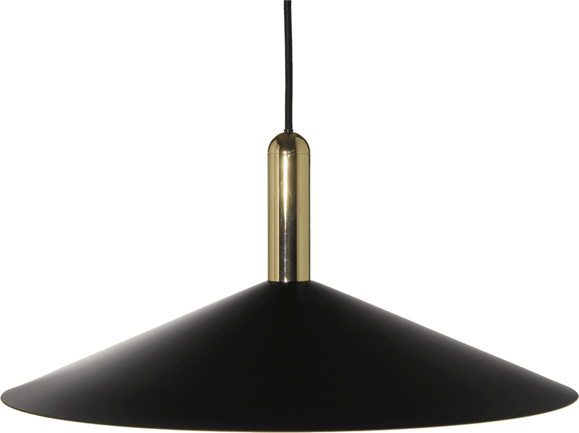 Modern Blackand Gold Pendant Light PNG
