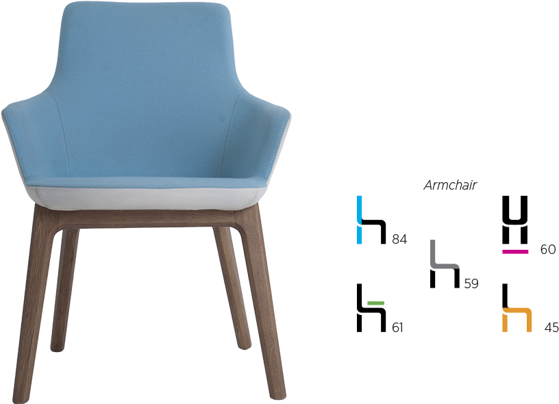 Modern Blue Armchair Dimensions PNG