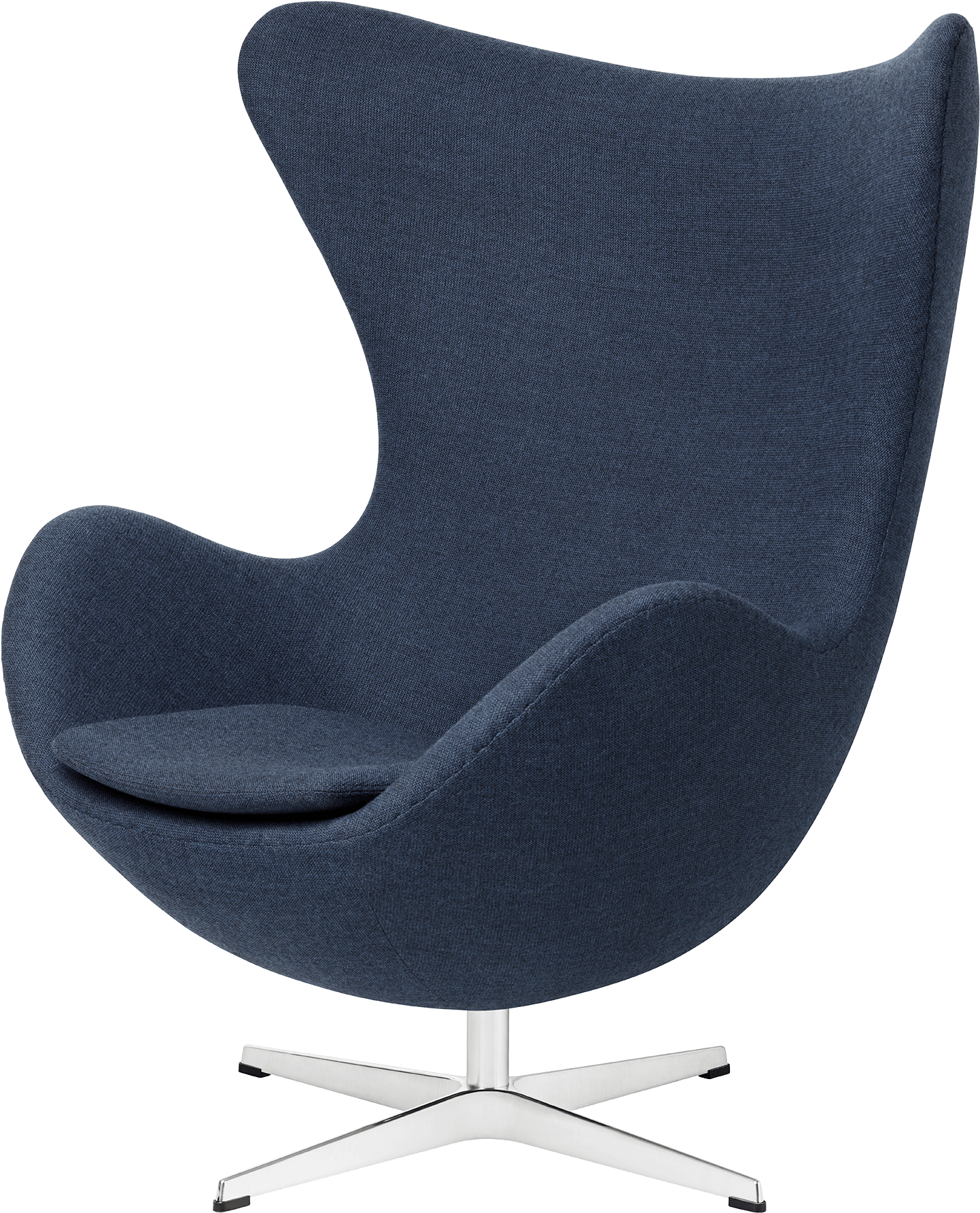 Modern Blue Egg Chair Design PNG