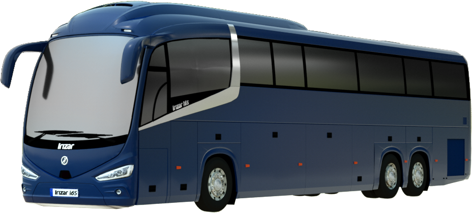 Modern Blue Tour Bus PNG