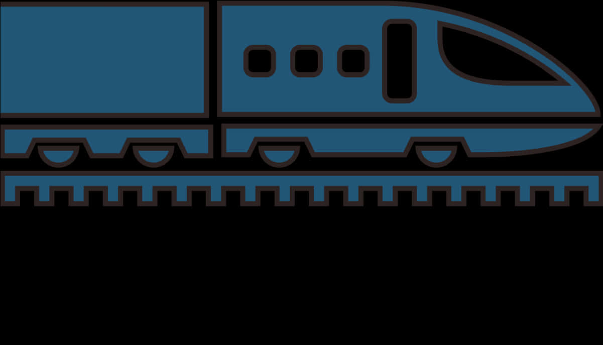 Modern Blue Train Vector PNG