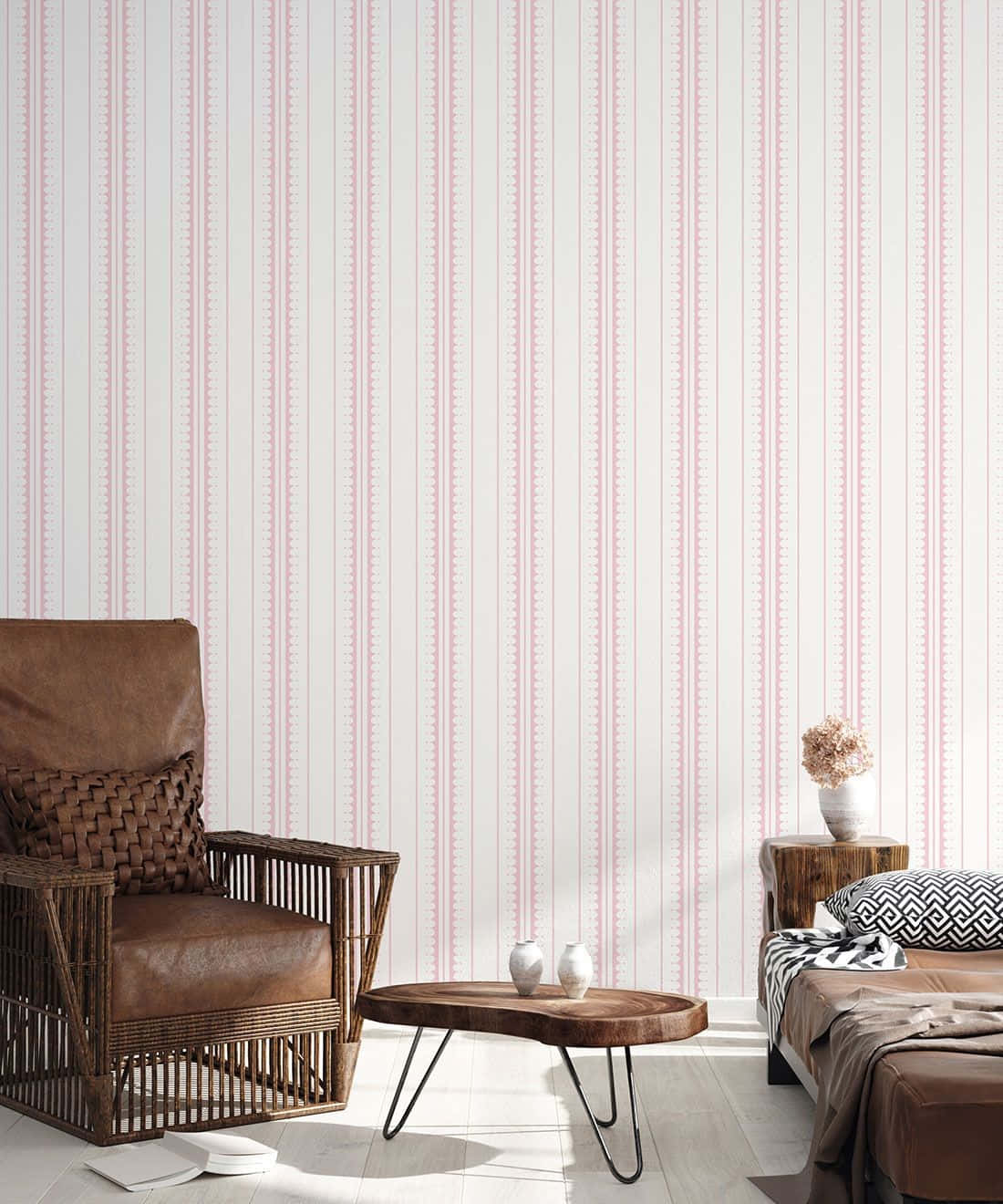 Moderne Blush Gestreepte Achtergrond Kamer Achtergrond