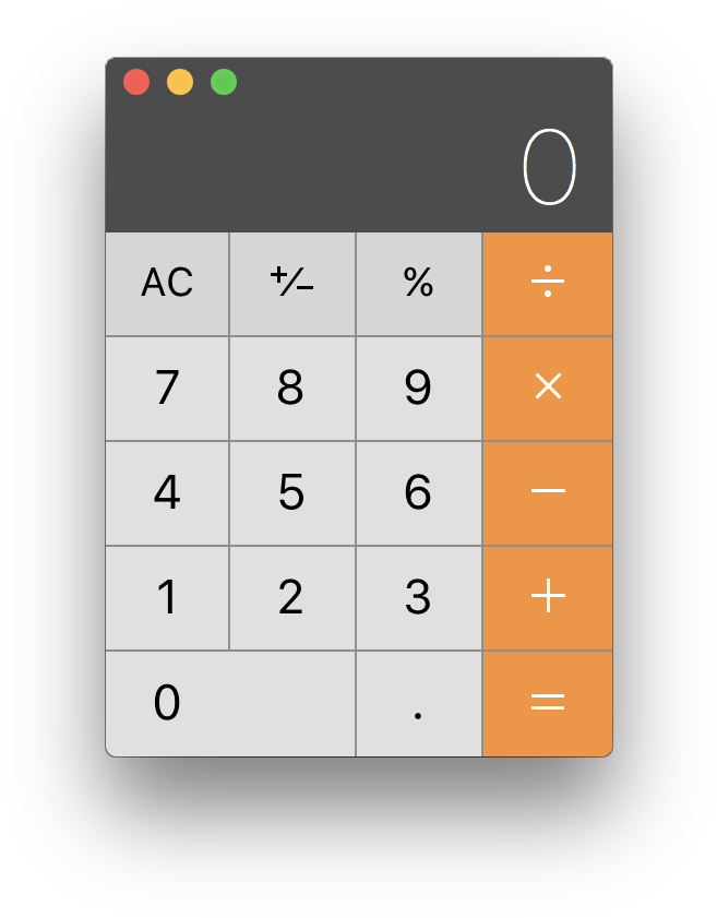 Modern Calculator App Interface PNG