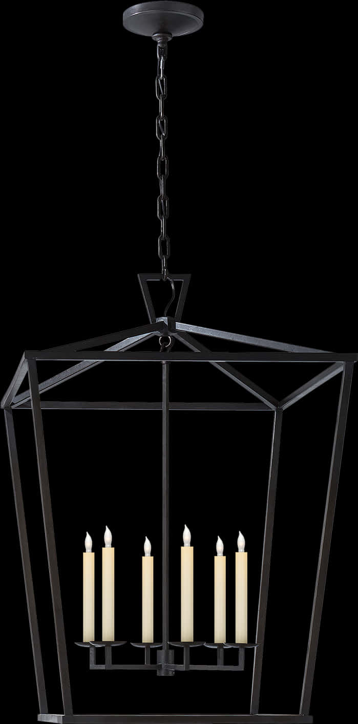 Modern Candle Style Chandelier PNG