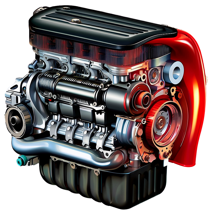 Modern Car Engine Cutaway Png 78 PNG