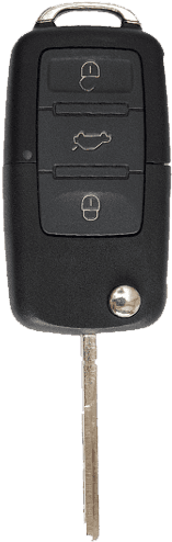 Modern Car Key Fobwith Integrated Metal Key PNG