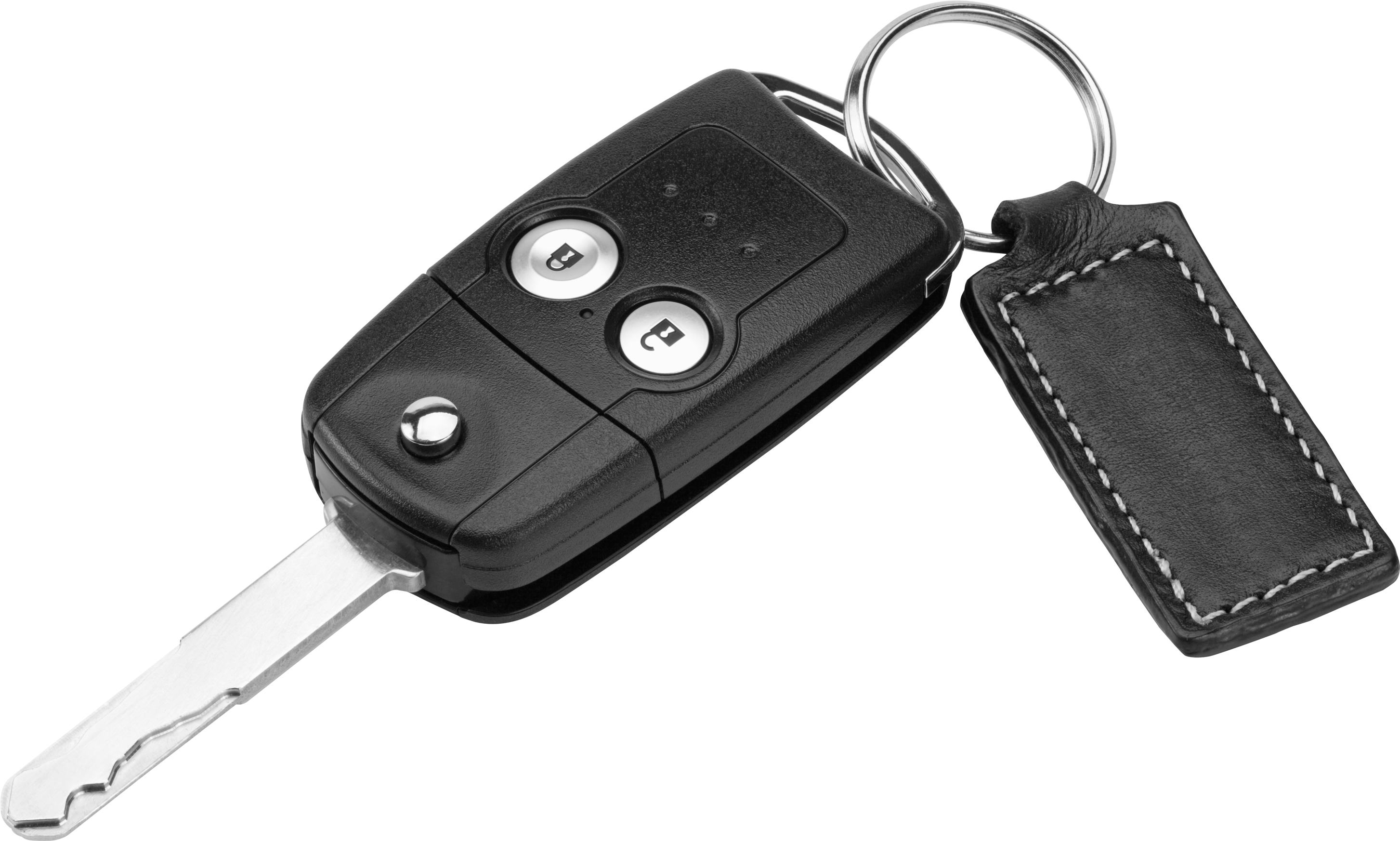 Modern Car Key Fobwith Leather Tag PNG