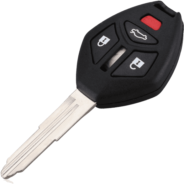 Modern Car Keywith Remote Control Functions PNG