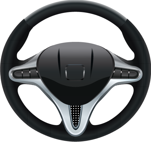 Modern Car Steering Wheel Design PNG
