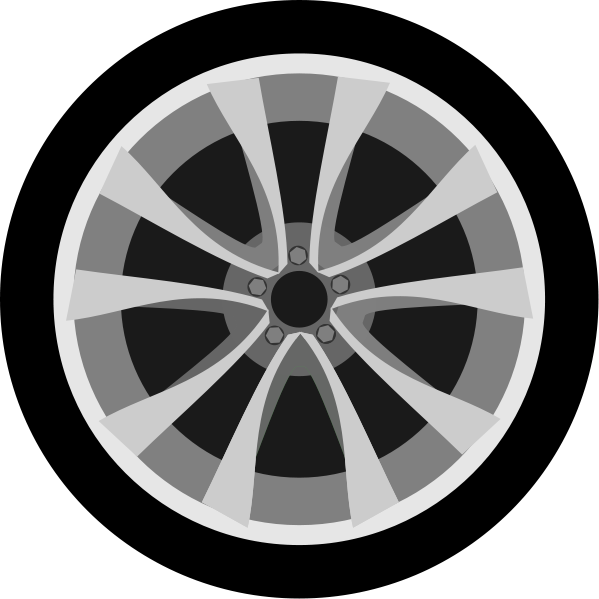 Modern Car Wheel Design PNG