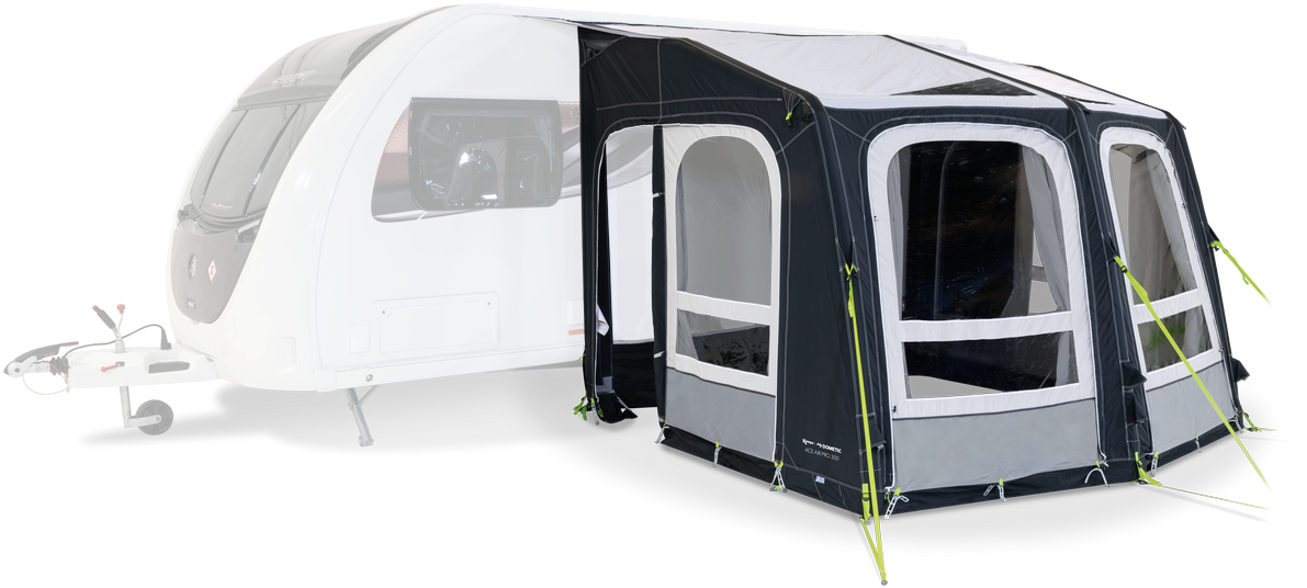 Download Modern Caravanwith Awning | Wallpapers.com