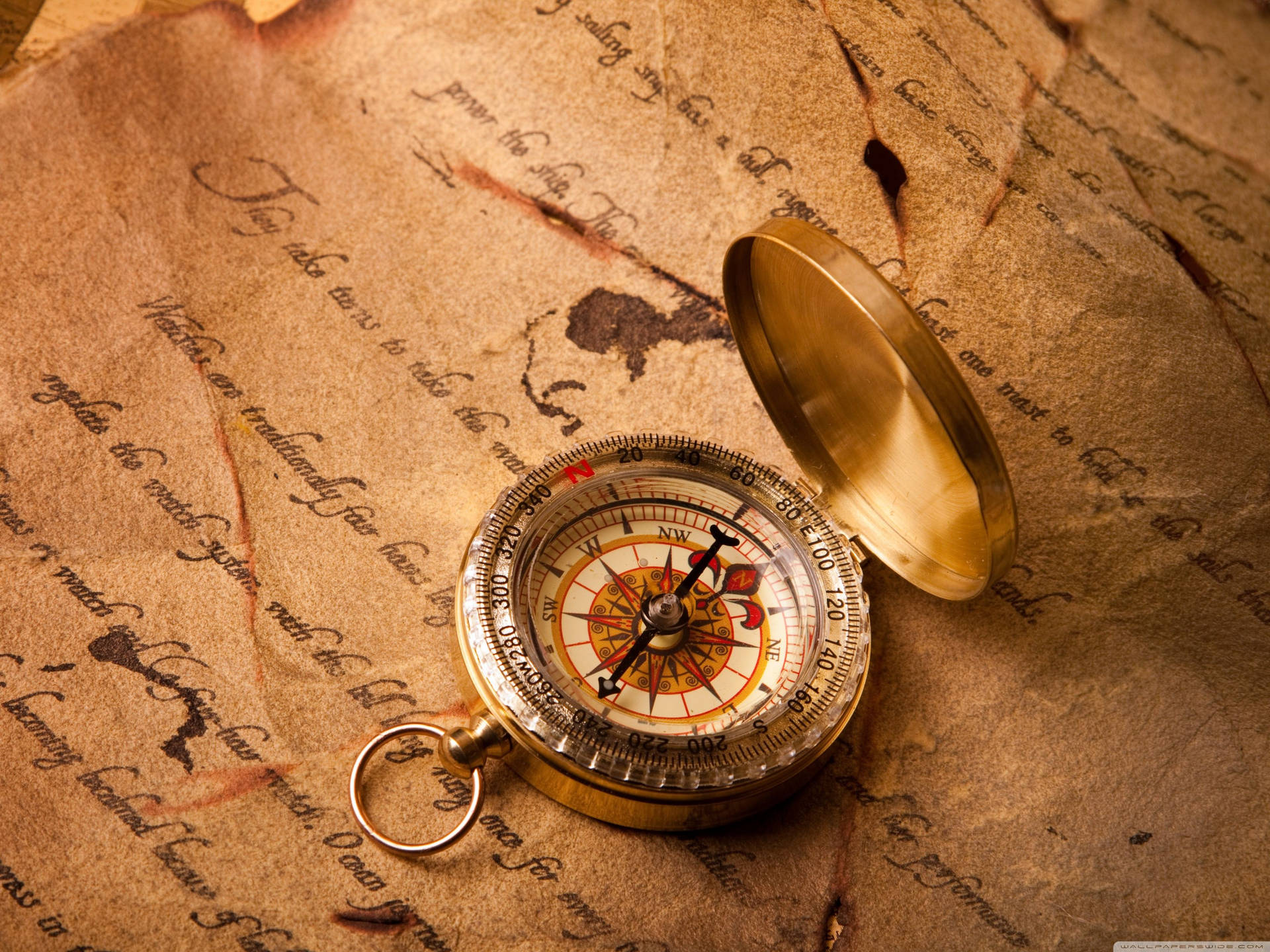 Modern Classic Pocket Compass Background