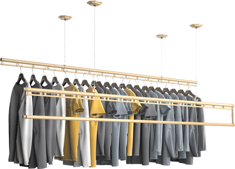 Modern Clothing Rack Display PNG
