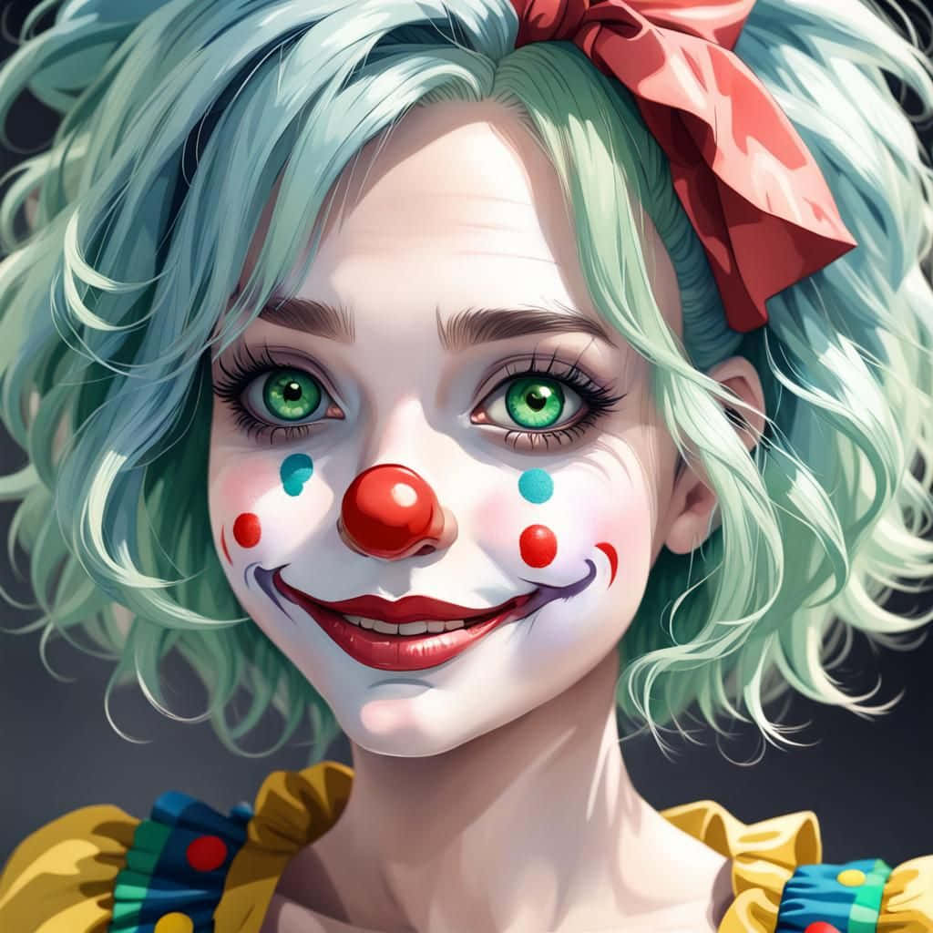 Modern Clowncore Portrait Wallpaper