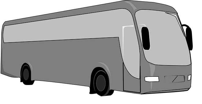 Modern Coach Bus Vector PNG