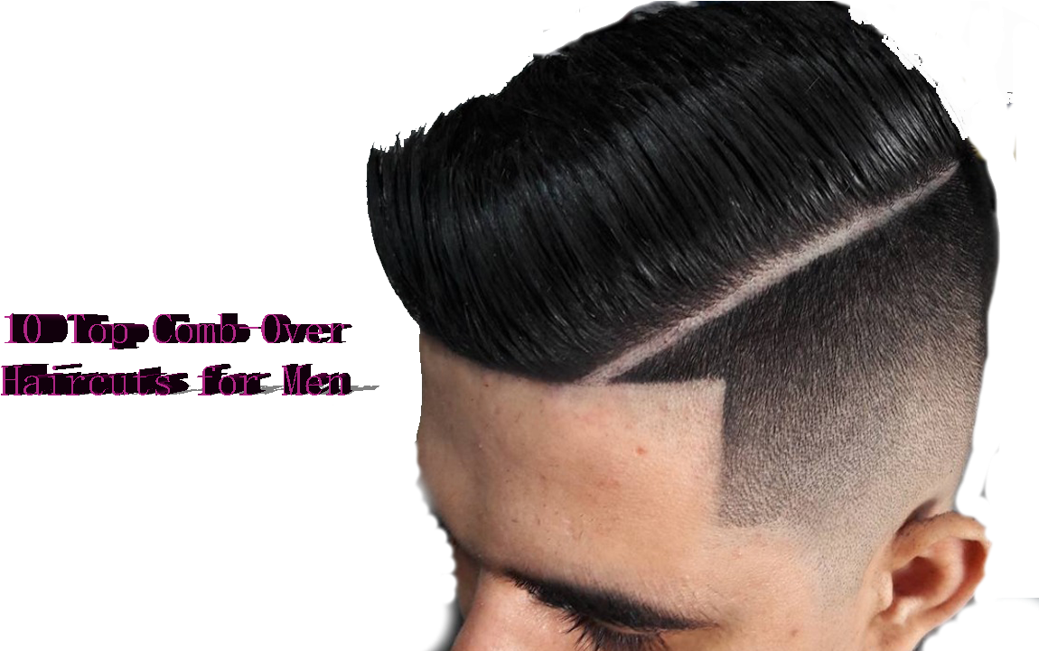 Modern Comb Over Hairstyle Men PNG