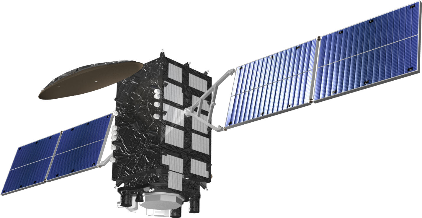 Modern Communications Satellite Rendering PNG