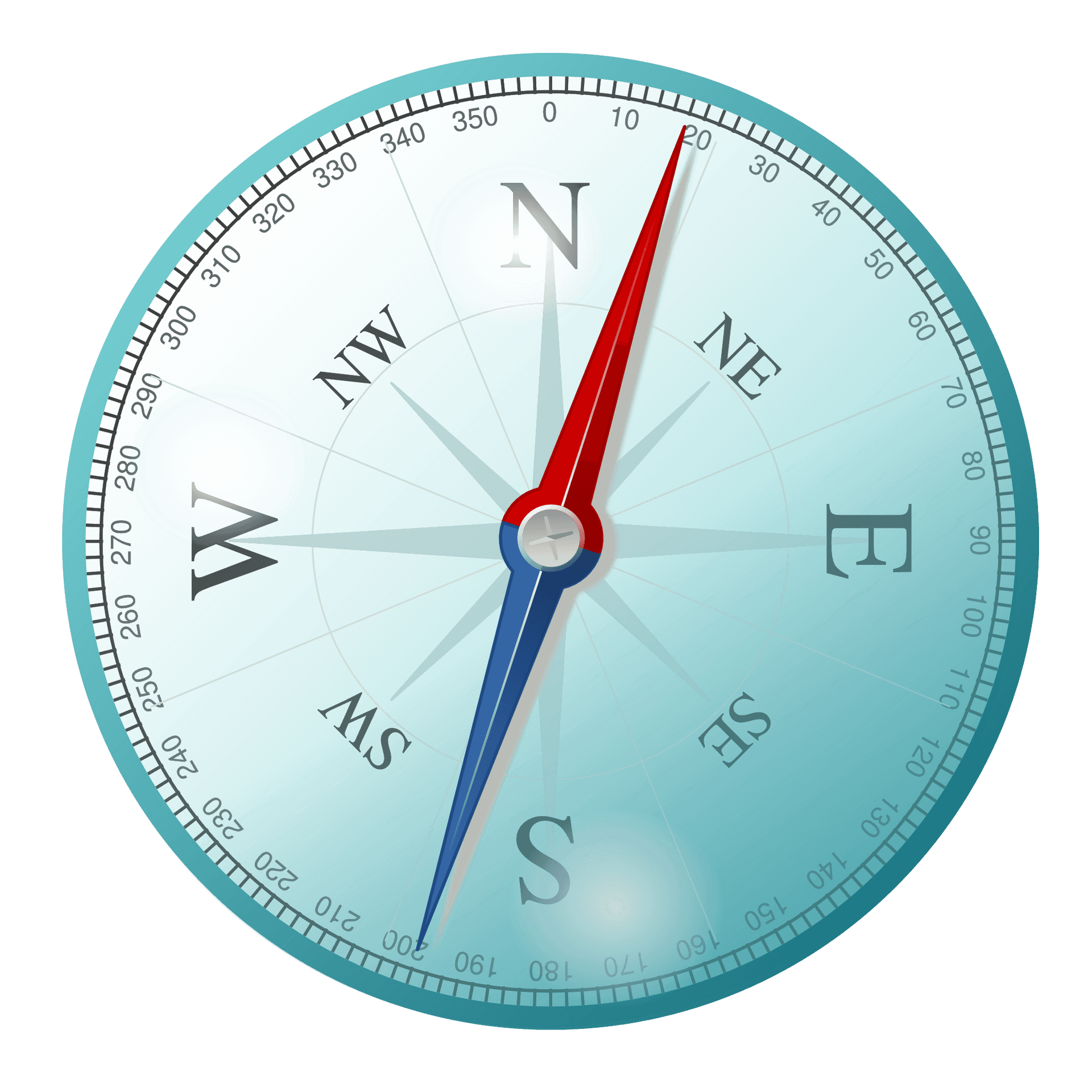 Modern Compass Illustration PNG