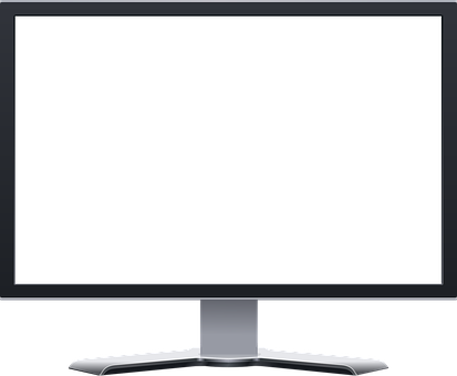 Modern Computer Monitor Blank Screen PNG