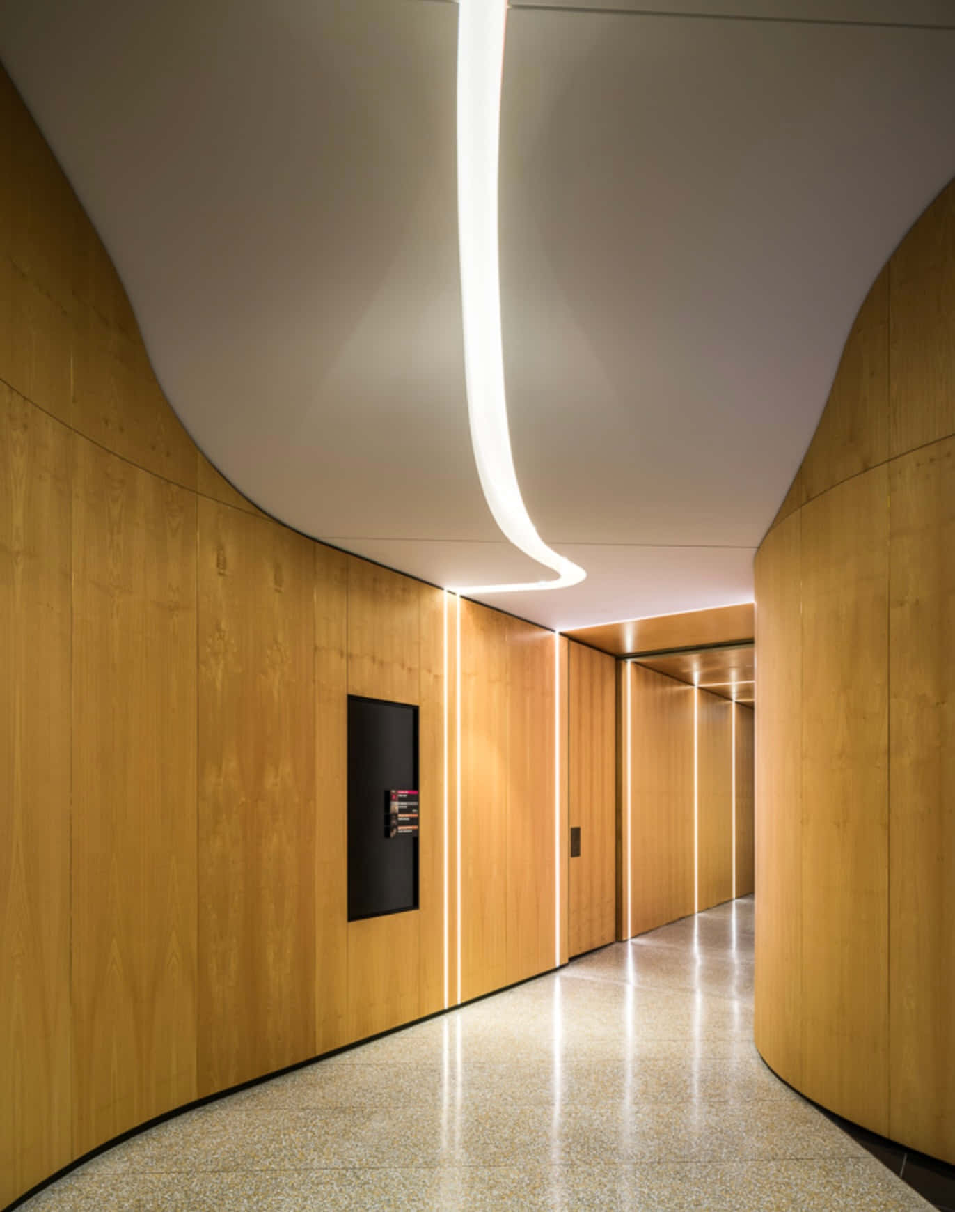 Modern Corridor Lighting Design Wallpaper
