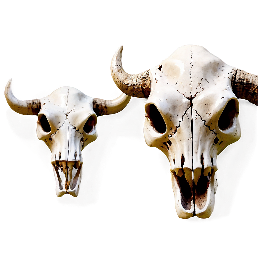 Modern Cow Skull Artwork Png 06132024 PNG