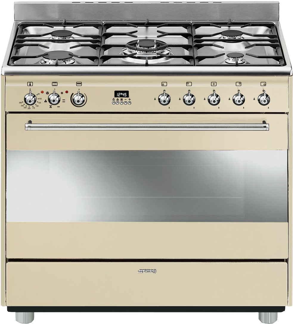 Modern Cream Gas Stove PNG