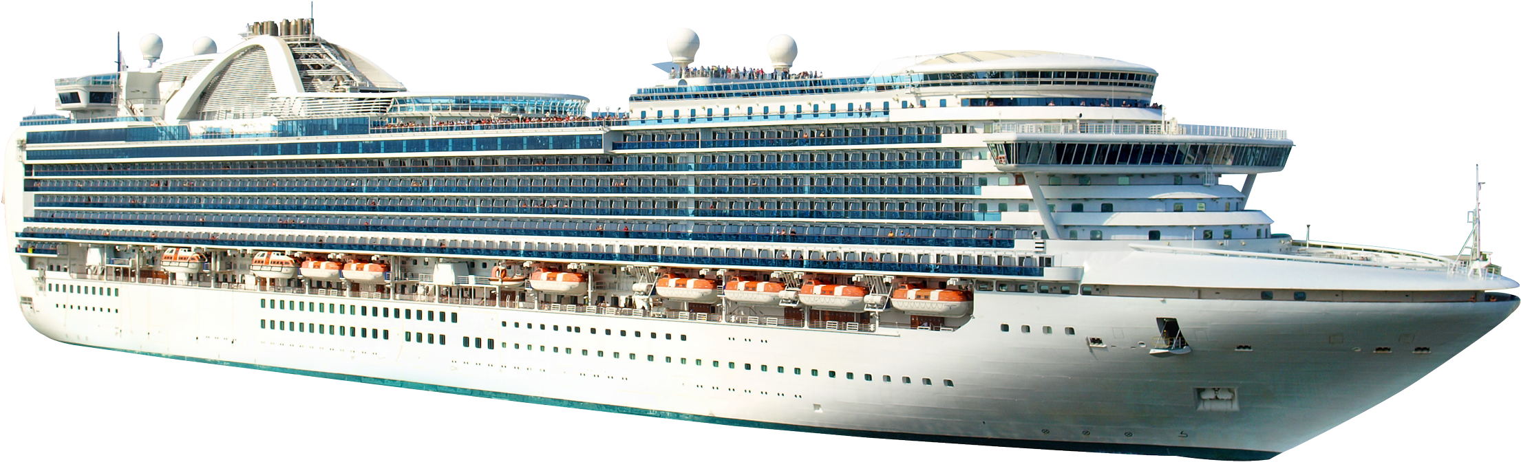 Modern Cruise Liner Profile PNG