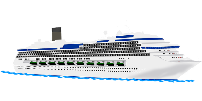 Modern Cruise Ship Graphic PNG