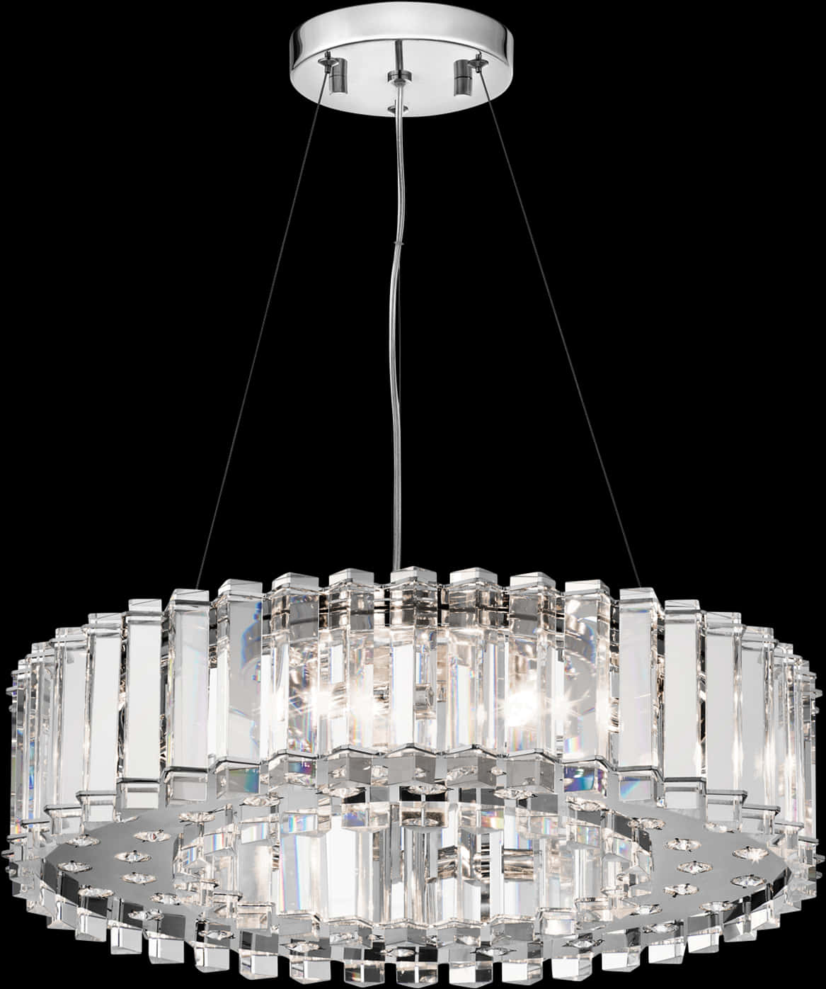 Modern Crystal Chandelier Lighting PNG