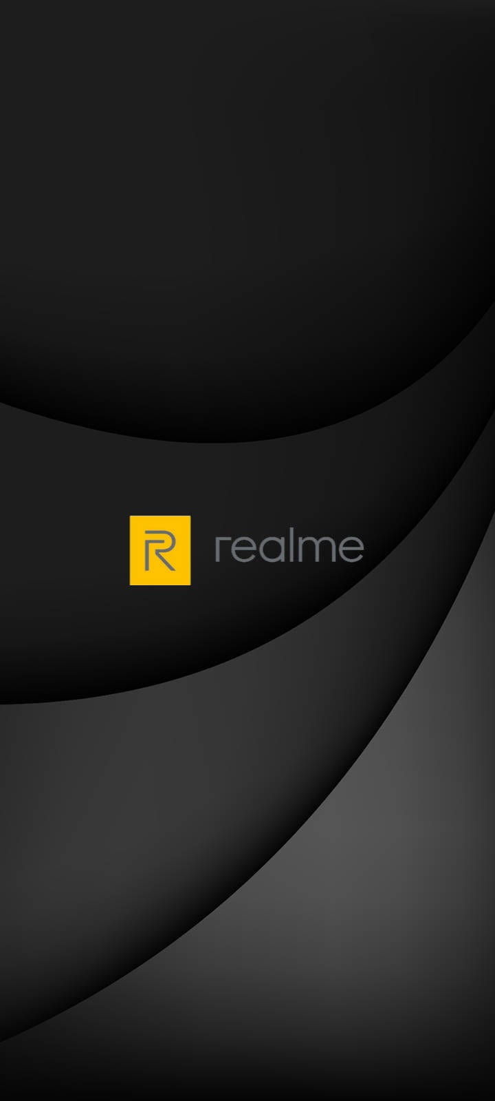 Moderne mørke Realme Logo Tapet Wallpaper
