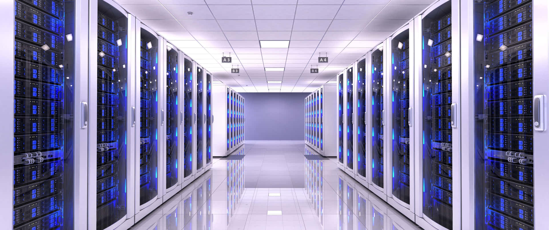 Modern Data Center Server Room Wallpaper