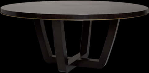 Modern Design Round Table Dark Background PNG