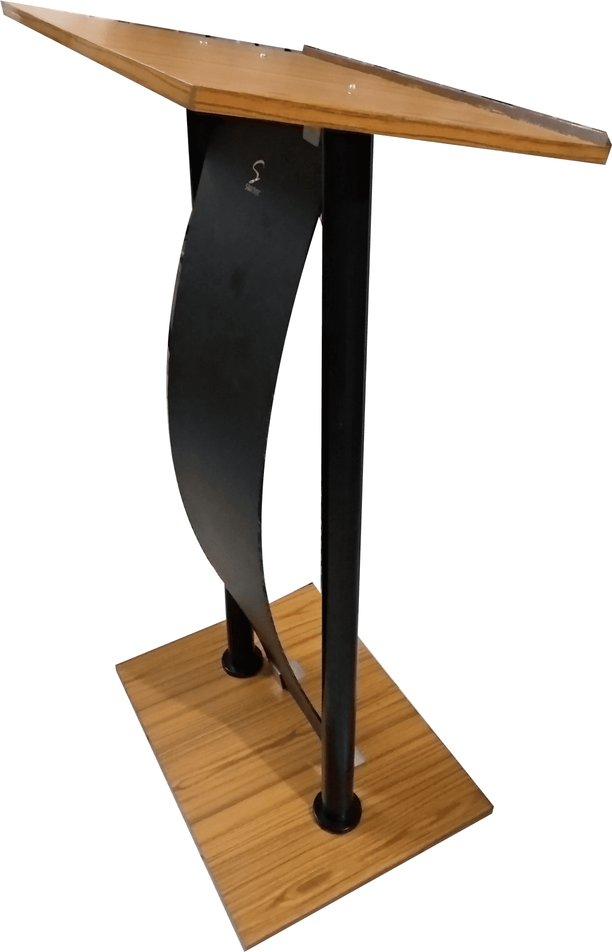 Modern Design Wooden Tablewith Metal Legs PNG