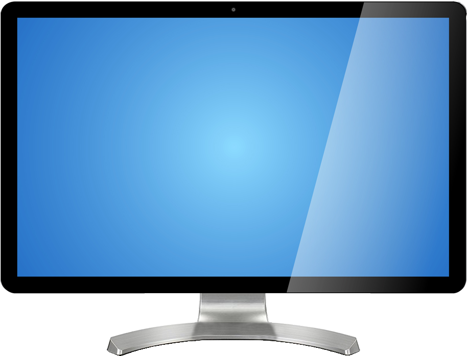 Modern Desktop Monitor Display PNG