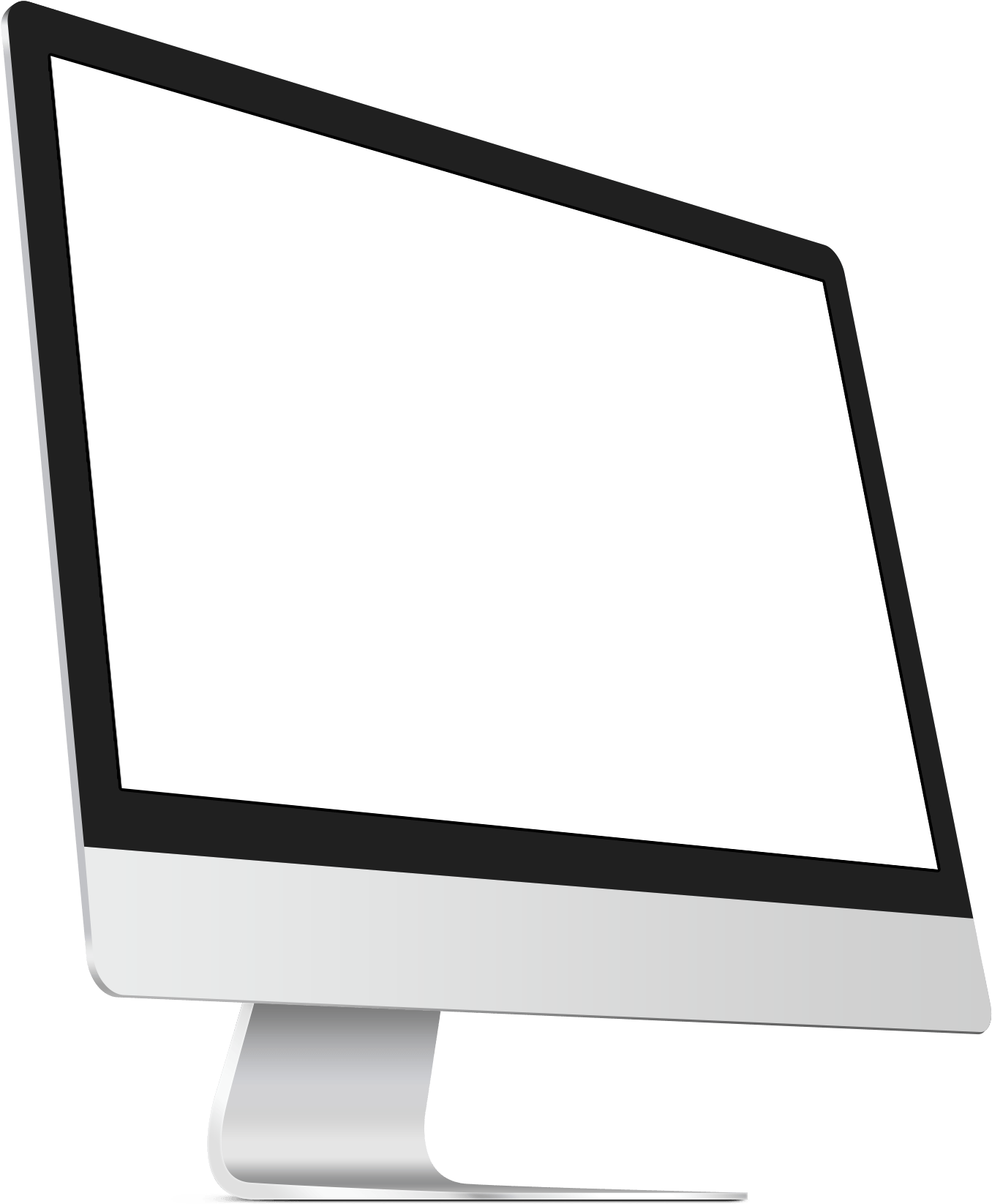 Modern Desktop Monitor Mockup PNG