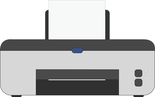 Modern Desktop Printer Vector PNG