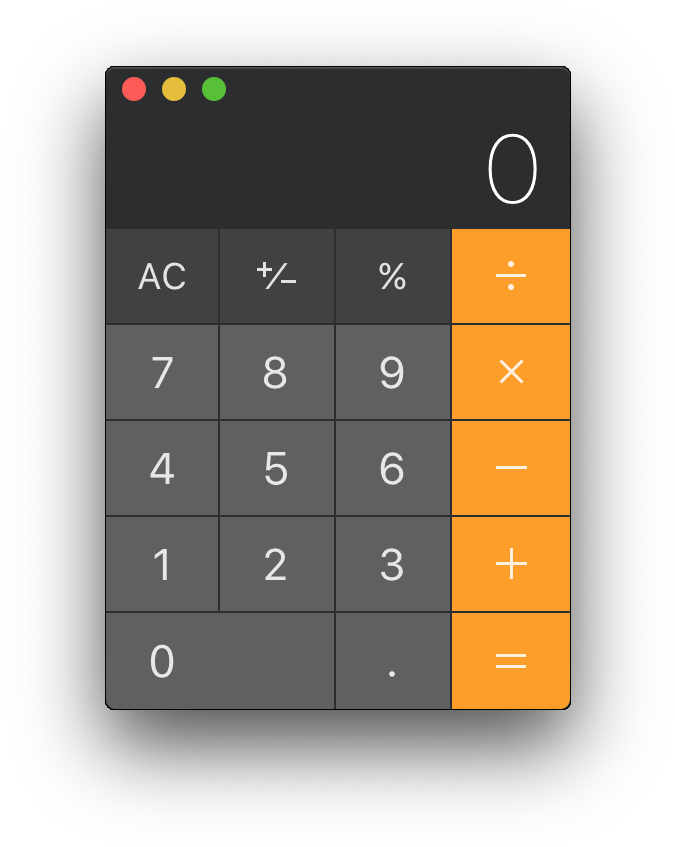 Modern Digital Calculator Interface PNG