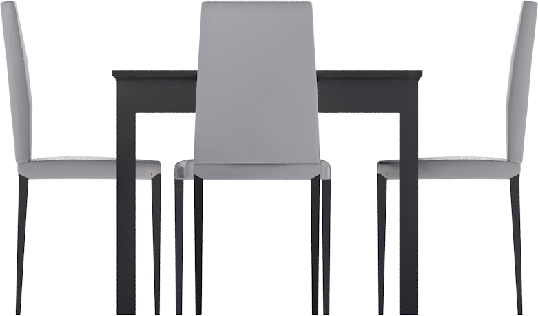 Modern Dining Tableand Chairs Set PNG