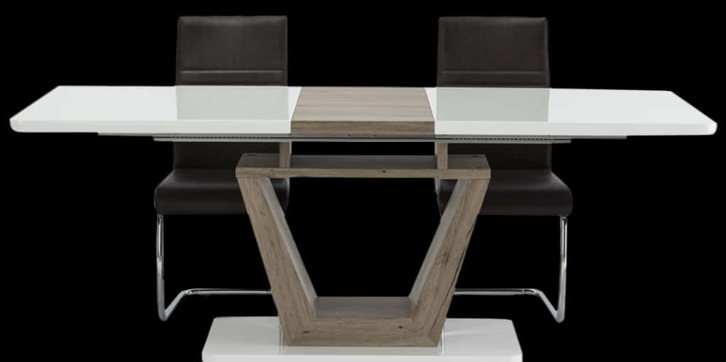Modern Dining Tablewith Chairs PNG