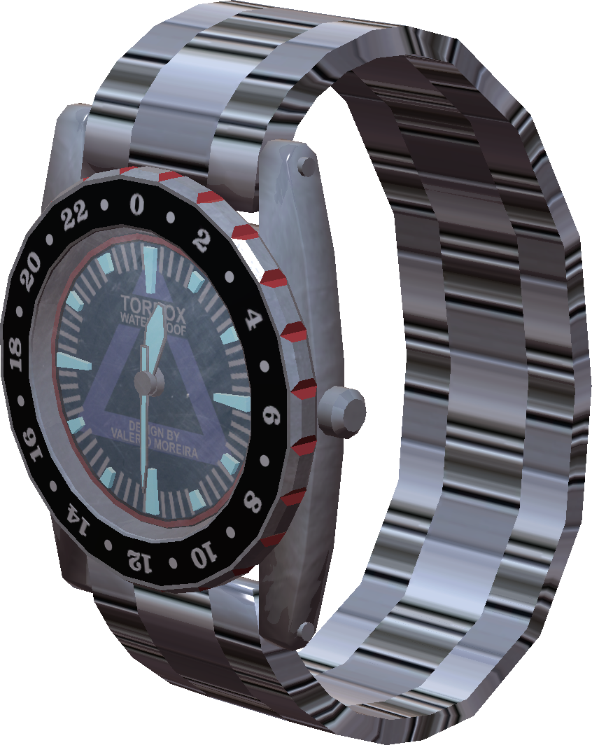 Modern Dive Watch3 D Render PNG