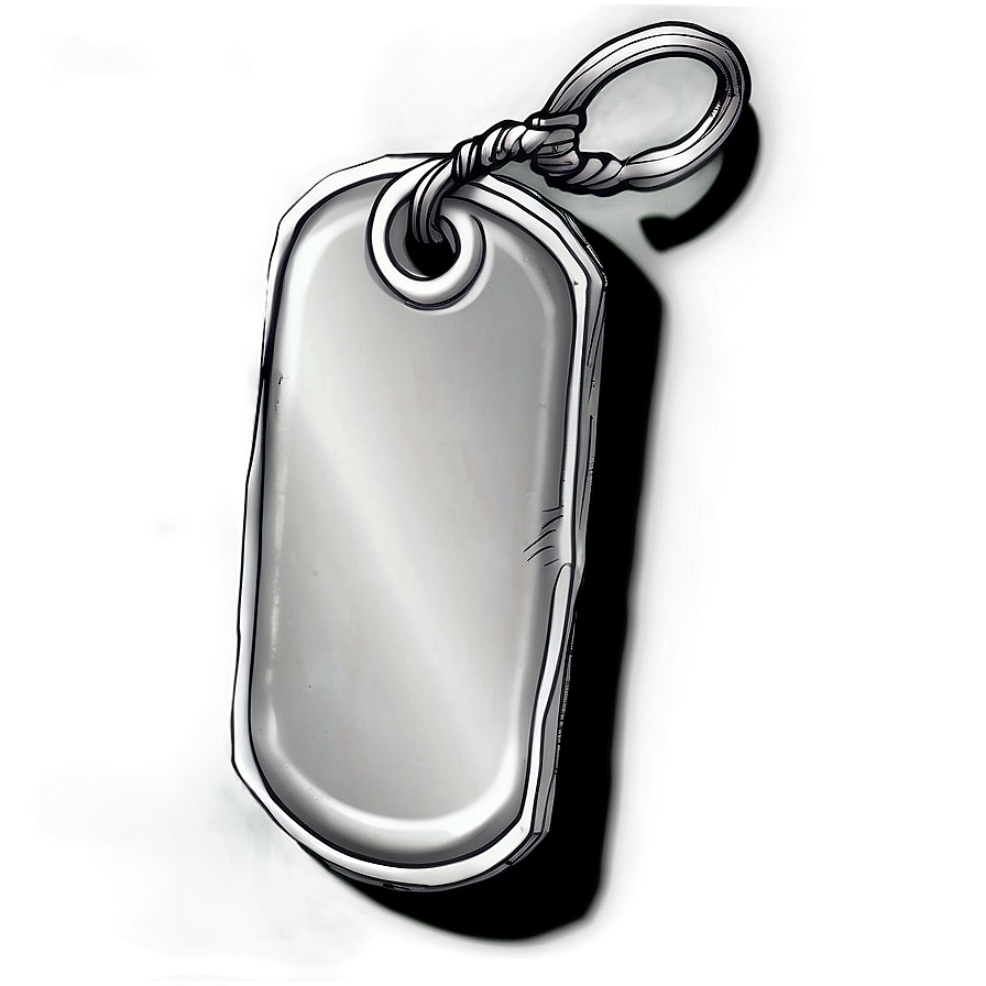 Modern Dog Tag Sketch Png 06122024 PNG